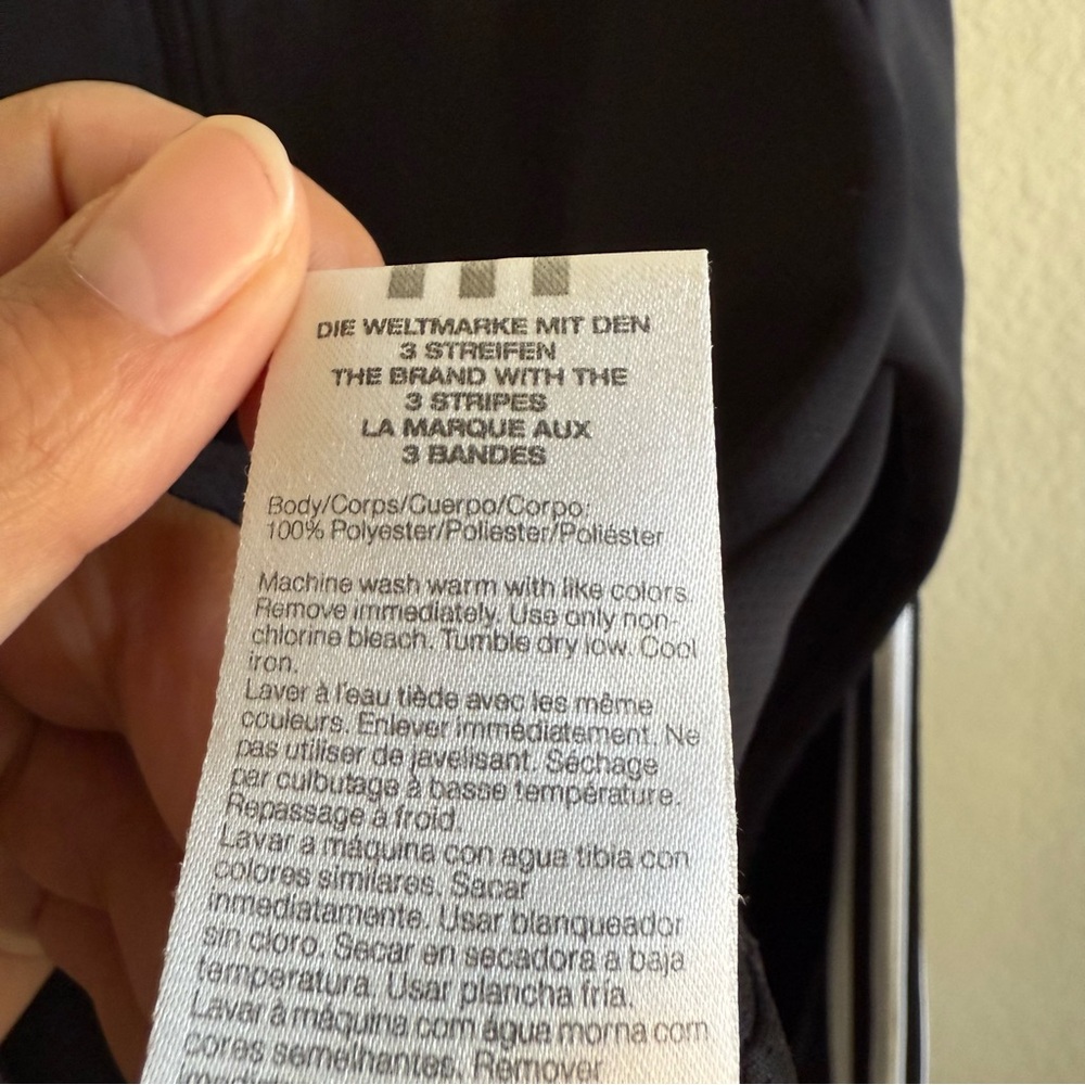 Adidas Women's XL Black 3-Stripes Full Zip Hoodie Jacket Athleisure Streetwear - Picture 7 of 14